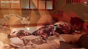 Inrana Kimono Pose No Kanojoga Saikō Ni Eroi Gekishī Koshiburi De Ikinagara Paipan Omanko Marumie