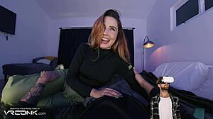 VR Conk Redhead Kim Sucks Huge Cock Deeply in Cosplay Parody Kim Possible Pt 1