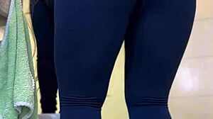 big butt in tight leggings