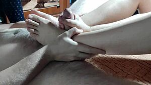 Come on jerk off my legs need your cum