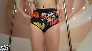 skinny babe masturbates her tight pussy in amateur solo