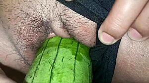 Fucking chubby neighbor doggy style with big tits ass bent over creampie in homemade amateur couple quickie.