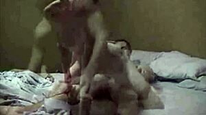 suggestive sextape featuring a really hot redhead couple in action