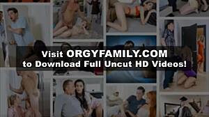 Stepmama uczy nerdowskiego pasierba palcować i jebać cipkę w grupowej orgii z zdradą żony