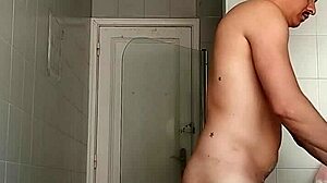 Hey, why is this delicious drunk guy fingering and shaving his sexy big monster cock?