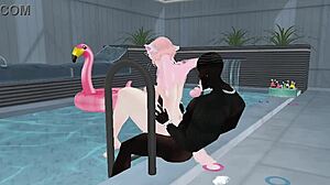 Femboy takes monster big black cock for hardcore anal fucking and creampie