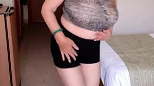 Mariaold Milf Bouncing Huge Tits Plays With Shaved Pussy