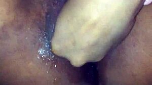 ebony hidden fantasy with dildo drilling pussy