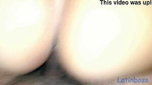 sexy latina stepmom rides big cock in reverse cowgirl with curly hair and huge ass