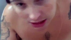 Oh man, I took a wild cum bath in the shower! Covering my tits and armpits with hot fetish loads.