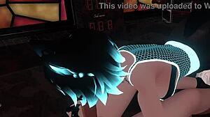 Hex dives into sucking a random dick in vrchat erp fun. Her submissive skills shine through the monster cock experience.