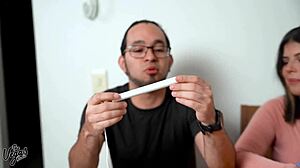 brunette latina selena vega reviewed sarina from tantaly in her bedroom. she rode the trans sex doll with huge monster cock for first time close-up solo masturbation on shaved pussy.