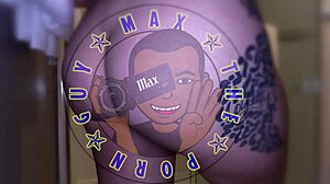 roxxxie in s3e15 shows off big tits and ass during sloppy blowjob. black monster cock gets deepthroat action.