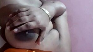 Step sister didn't close the door, revealing her big natural tits in homemade scene