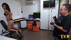 behind the scenes of valentina souza's first film with big ass brazilian amateur natural tits action