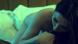 Busty goddess rubs clit to orgasm while handling massive bbc