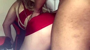 Wow, This Slut Cums Hard On Dick Right In Front Of Her Husband!