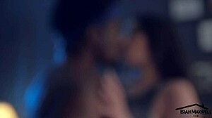 Busty goddess rubs clit to orgasm while handling massive bbc