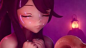 Vicineko Hu Tao Intense Blowjob Action with Deep Sucking and Wild Oral Moves