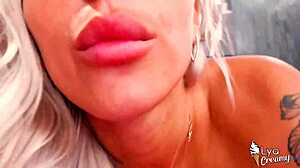 Teen Amateur Gives Sensual Blowjob and Ball Licking Until Oral Creampie in Close-Up View