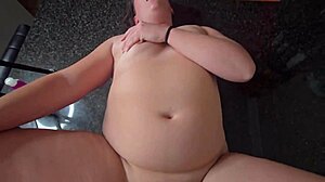 i get creampied after chubby girl fucks me on kitchen counter