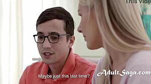 The piano blues gone with teachers boobs as blonde milf cheats with young fat student in curvy fetish fantasy.