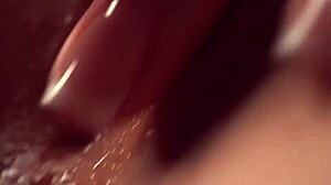 My wife fingers her cute shaved wet pussy in a solo masturbation session. I captured every beautiful detail on film.