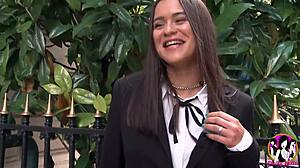 hey, why does stunning slut alice axx with her hairy pussy and big natural tits head to paris for that deep sodomy session?