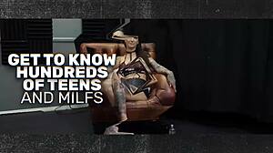 big-tittied blonde enjoys sucking and fucking in a juicy gangbang creampie session