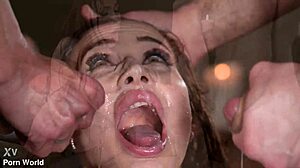 Whoa, check out spanked slut nicole love diving into this kinky bdsm dp fuck frenzy with bondage and mmf action! 😏