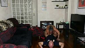 I fuck the policeman who came to arrest me with deepthroat and anal in trailer