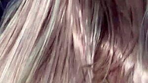 Blonde Stepdaughter Arrives with Cum-Filled Panties and Sex Toy