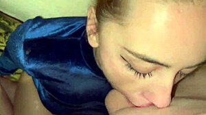 Verry hot babe puts on makeup for sloppy deepthroat with pissing gagging choking and cum in mouth on toilet.