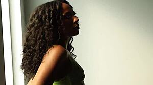 Olivia Jay licks and rides big black cock in lingerie