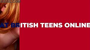 Oh wow, this stunning British girl in college uniform fucks herself with a huge dildo until she cums hard.