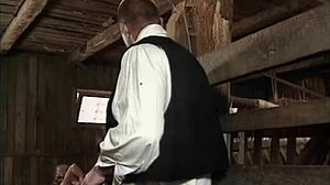 German farmer craves two cocks slamming her holes for ultimate pleasure!