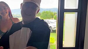 Allison Sweet seizes the moment while her boyfriend is away to ride his best friend's big cock in part 1