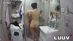 Luuv Tattooed Alice Joins Her Boyfriend in the Shower While Webcam Streams Live