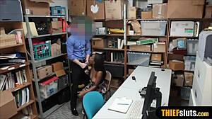 i'm a busty ebony teen 18+ thief getting punish fucked by a perv officer