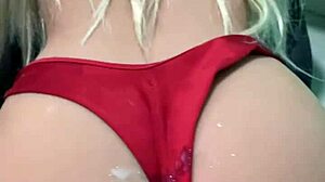 Blonde Stepdaughter Arrives with Cum-Filled Panties and Sex Toy