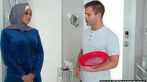 muslim girl gets talked into bending over for doggystyle sex with sucking cock from her arab neighbor.