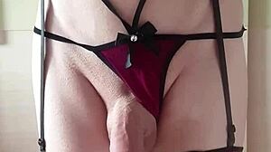 Misr4 Teases In Close-Up Burgundy Lingerie