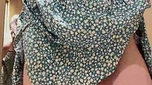 hey, did you catch me trying on this cute dress with my big natural tits and plump curvy body? it felt so naughty in that piercing moment!