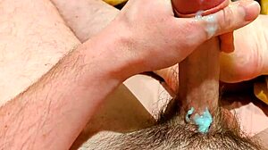 hey, check this big wet cock play in bed! 💦🛏️