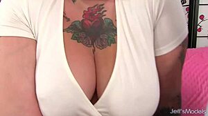 Hey, you think this tattooed plumper Nova Jade can handle my big cock in fishnets?