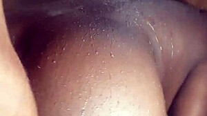Couple engages in rough submissive sex with big natural tits bouncing in hot shower