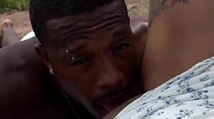 Risky sex in public pov - busty brunette latina rides cock in nature with deepthroat and cum!