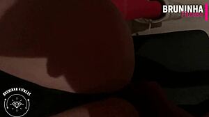 fitness redhead slut gets bent over and fucked doggystyle on gym bench in brazilian athletic session