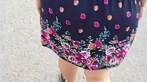 Harassing Mature Woman With Big Butt In Skirt On Streets Of Lima Peru