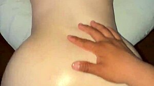 Oiled big ass latina teen bends over for doggystyle with shaved pussy and young curves. Amateur brunette slut gets wet from sensual rubbing.